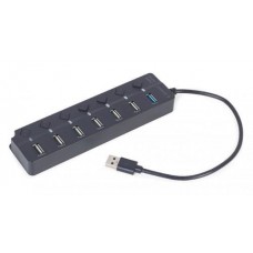 Хаб USB Gembird UHB-U3P1U2P6P-01, Grey, USB 3.1 - 1xUSB 3.1 / 6xUSB 2.0, кабель 50 см