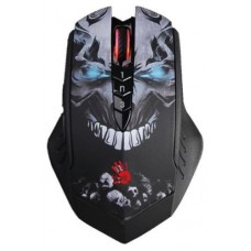 Мышь Bloody R80 Plus Skul черный, Laser, Wireless+USB, 4000 cpi, metal feet, подсветка