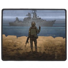 Коврик GTL Gaming S, Русский корабль иди .. .., 250x210х2 мм, антискользящая основа, защита от влаги