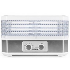 Сушилка овощей и фруктов Eisen EFD-055W белый, 500W, управление механическим, 5 лотков, высота сушильного поддона 3см, диаметр