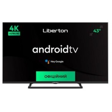 Телевизор 43' Liberton LTV-43U01AT UltraHD 3840x2160 60Hz, Smart, DVB-T2, HDMI, USB, VESA 200x200