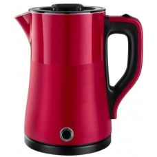 Электрочайник Holmer HKS-218R, Red, 1500 Вт, 1.8л, дисковый, пластик/нержавейка, двойные стенки Cool Touch, съемная крышка,