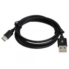 Кабель USB AM - Type-C, 1 м, черный, Patron, 2.4A (PN-USB-TYPEC-1-B) Кабель USB AM - Type-C, 1 м, черный, Patron, 2.4A (PN-USB-TYPEC-1-B)