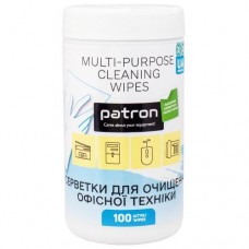 Салфетки чистящие Patron для оргтехники, туба, 100 шт (F3-060) Салфетки чистящие Patron для оргтехники, туба, 100 шт (F3-060)