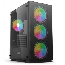 Корпус 2E Gaming Virtus Neo Tempered Glass черный, без БП, Mid Tower, для ATX/Micro ATX/Mini ITX, 2xUSB 2.0, 1xUSB 3.0, 1x120 ARGB