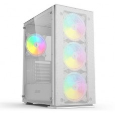 Корпус 2E Gaming Virtus Neo Tempered Glass белый, без БП, Mid Tower, для ATX/Micro ATX/Mini ITX, 1xUSB 2.0, 2xUSB 3.0, 1x120 ARGB