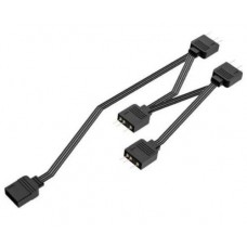 Кабель-сплиттер ID-Cooling FS-04 ARGB, черный, для подключения четырех 3-pin вентиляторов к разъему материнской платы или хабу для
