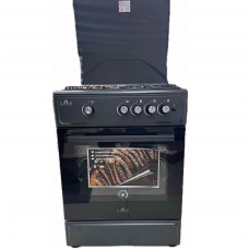 Плита газовая Castle CG-60H, графитовый, поворотные переключатели, 4 газовые конфорки, автоподжиг интегрированный, решетка