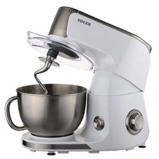 Планетарный миксер Edler EDFP-7701, белый/Inox, 1000W, 8 режима скорости, чаша 4л с нерж. стали, крюк для теста, сбиватель,