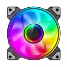 Вентилятор 120 мм, GameMax Dual Ring Infinity, черный, 120х120х25 мм, ARGB подсветка, 1200 об/мин, 30 дБ, 3-pin/Molex / 3-pin ARGB