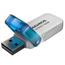 Флеш накопитель USB 32Gb ADATA UV240, белый/синий, USB 2.0 (AUV240-32G-RWH)
