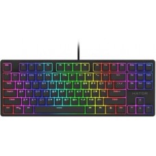 Клавиатура Hator Rockfall 2 TKL Mecha, черный, USB, механическая (переключатели Aurum оранжевый), RGB подсветка с индивидуальной