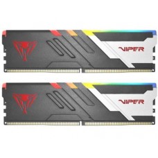 Память 16Gb x 2 (32Gb Kit) DDR5, 6000 MHz, Patriot Venom RGB, черный, 36-36-36-76, 1.35V, с радиатором (PVVR532G600C36K)
