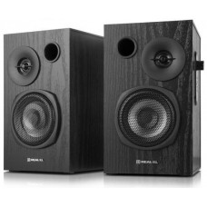 Колонки 2.0 REAL-EL S-235 черный, 2 x 9 Вт, МДФ, питание от 220V, управление сбоку
