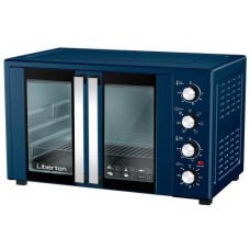 Электродуховка Liberton LEO-600 темно-синий, 1900W, 60л, двойная распашная дверца, 6 режимов нагрева, конвекция, подсветка, 70-250