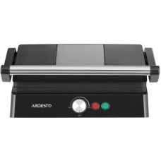 Электрогриль Ardesto GH-1800MB, черный/серебристый, 1800W, механическое управление, антипригарное покрытие, съемный лоток для
