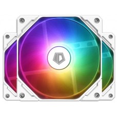 Вентилятор 120 мм, ID-Cooling TF-12025-ARGB-TRIO-SNOW, белый, 3 шт, 120x120x25 мм, ARGB подсветка, 500-1500 об/мин,