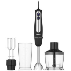 Блендер Ardesto HBG-800BDWHCH, черный, 800W, погружной, 5 скоростей, турборежим, 3 насадки, измельчитель 500мл, мерный стакан