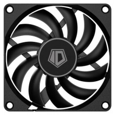 Вентилятор 80 мм, ID-Cooling NO-8010-PWM, черный, 80x80x10 мм, 800~3000±10% об/мин, 27.8 дБ, 25.4CFM, 4-pin(PWM)