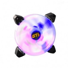 Вентилятор 120 мм, GTL Multicolor B3, белый/черный, 120x120x25 мм, ARGB подсветка, 800-1600 об/мин, 23-32.6 дБ, 4-pin (PWM, 50 см)