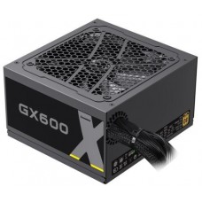 Блок питания 600 Вт, GameMax GX-600, черный, 80+ золотистый, Active PFC, 12 см, 3xMolex / 6xSATA / 4x6+2-pin / 2x4+4-pin /