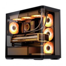 Корпус Jonsbo D300, черный, без БП, Mini Tower, для Micro ATX / Mini ITX, 1xType-C / 2xUSB 3.0, макс. CPU - 180 мм / VGA - 430 мм,