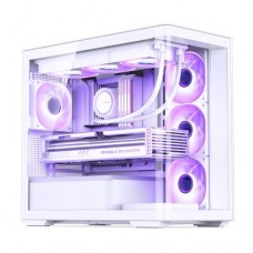 Корпус Jonsbo D300, белый, без БП, Mini Tower, для Micro ATX / Mini ITX, 1xType-C / 2xUSB 3.0, макс. CPU - 180 мм / VGA - 430 мм,