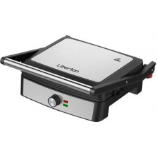 Электрогриль Liberton LPG-1402, Inox/черный, 2200W, закрытый (двусторонний), индикатор готовности пищи, регулятор температуры,