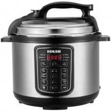 Мультиварка-скороварка Edler ED-PC1806, черный/серебристый, 900W, электронное кнопочное управление, чаша 5л, дисплей, программ 16,
