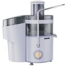 Соковыжималка Edler EDJU-1248, белый, 400W, центробежная, 2 скорости, горловина 'целое яблоко' 75мм, контейнер для мякоти 1000мл,