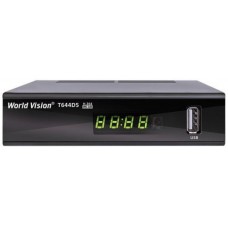 TV-тюнер наружный автономный World Vision Т644D5 FM, черный, H.264, AC3. DolbyDigital, DVB-T2/T/C, FM тюнер, IPTV, DLNA, Stalker,