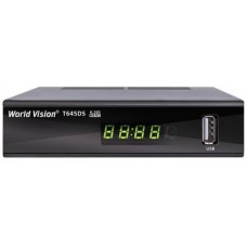 TV-тюнер наружный автономный World Vision T645D5 FM, черный, H.265, AC3. DolbyDigital, DVB-T2/T/C, FM тюнер, IPTV, DLNA, Stalker,