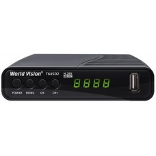 TV-тюнер наружный автономный World Vision T645D2 FM, черный, H.265, AC3. DolbyDigital, DVB-T2/T/C, FM тюнер, IPTV, DLNA, Stalker,