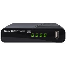 TV-тюнер наружный автономный World Vision T645D3 FM, черный, H.265, AC3. DolbyDigital, DVB-T2/T/C, FM тюнер, IPTV, DLNA, Stalker,