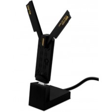 Сетевой адаптер Fenvi FU-AXE5400, черный, USB 3.0, WiFi 6E, до 5400 Mb/s, Reatek RTL8832CU, 2 внешние антенны, подставка с