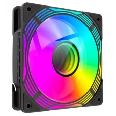 Вентилятор 120 мм, GameMax FN12A-C8I-R, черный, 120х120х25 мм, ARGB подсветка, 800-1600 об/мин, до 31.21 дБ, 4-pin (PWM, 50 см) /