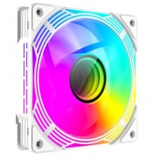 Вентилятор 120 мм, GameMax FN12A-C8I-RW, белый, 120х120х25 мм, ARGB подсветка, 800-1600 об/мин, до 31.21 дБ, 4-pin (PWM, 50 см) /
