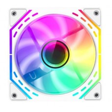 Вентилятор 120 мм, GameMax FN12A-S2I-W, белый, 120х120х25 мм, ARGB подсветка, 800-1600 об/мин, до 31.21 дБ, 4-pin (PWM) / 3-pin