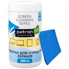 Набор чистящий Patron для экранов: салфетки в тубе (100 шт), микрофибра 20х20 см (CS-PN-BUNDL-5) Набор чистящий Patron для экранов: салфетки в тубе (100 шт), микрофибра 20х20 см (CS-PN-BUNDL-5)