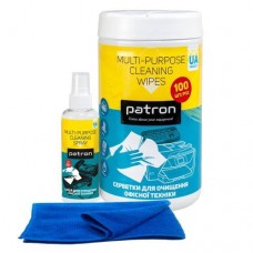 Набор чистящий Patron для оргтехники: салфетки в тубе (100 шт), спрей 100 мл, салфетка из микрофибры 30x30 см (CS-PN-BUNDL-14) Набор чистящий Patron для оргтехники: салфетки в тубе (100 шт), спрей 100 мл, салфетка из микрофибры 30x30 см (CS-PN-BUNDL-14)