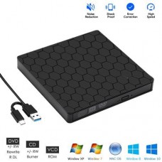 Внешний оптический привод Maiwo K529, черный, DVD+/-RW, Type-C USB 3.0