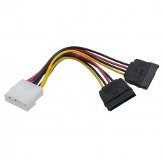 Переходник питания Molex (M) - 2 x SATA (F), 15 см, Patron (CAB-PN-2SATA-POW)