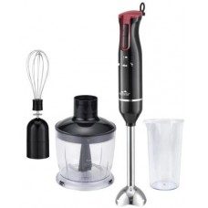Блендер Monte MT-1905, черный/Red, 700W, погружной, 2 скорости, мерный стакан 600 мл с крышкой, измельчитель чаша 500 мл, ножка из