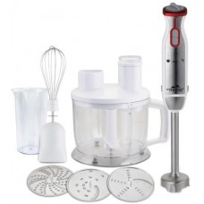 Блендер Monte MT-1910 W, белый/Inox, 1000W, погружной, 2 скорости с плавной регулировкой, мерный стакан 600 мл с крышкой, большая