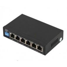 PoE коммутатор FoxGate S6004-E2-AI POE (60W), 4х10/100 PoE, 2х100 RJ45 (Uplink), черный