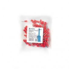 Наконечник кабельный штыревой втулочный с изоляцией 0.75мм.кв красный 100шт