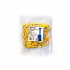 Наконечник кабельный штыревой втулочный с изоляцией 1мм.кв желтый 100шт