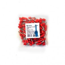 Наконечник штыревой втулочный с изоляцией 4 мм кв. красный 100шт Наконечник штыревой втулочный с изоляцией 4 мм кв. красный 100шт