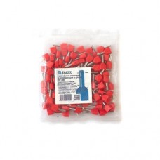 Втулочный наконечник с изоляцией для двух проводов TE 1.5/8 красный 100шт Втулочный наконечник с изоляцией для двух проводов TE 1.5/8 красный 100шт