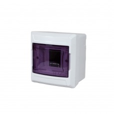 Щиток на 4 автомата DE-PA 91004 со стеклом наружный, Турция, белый